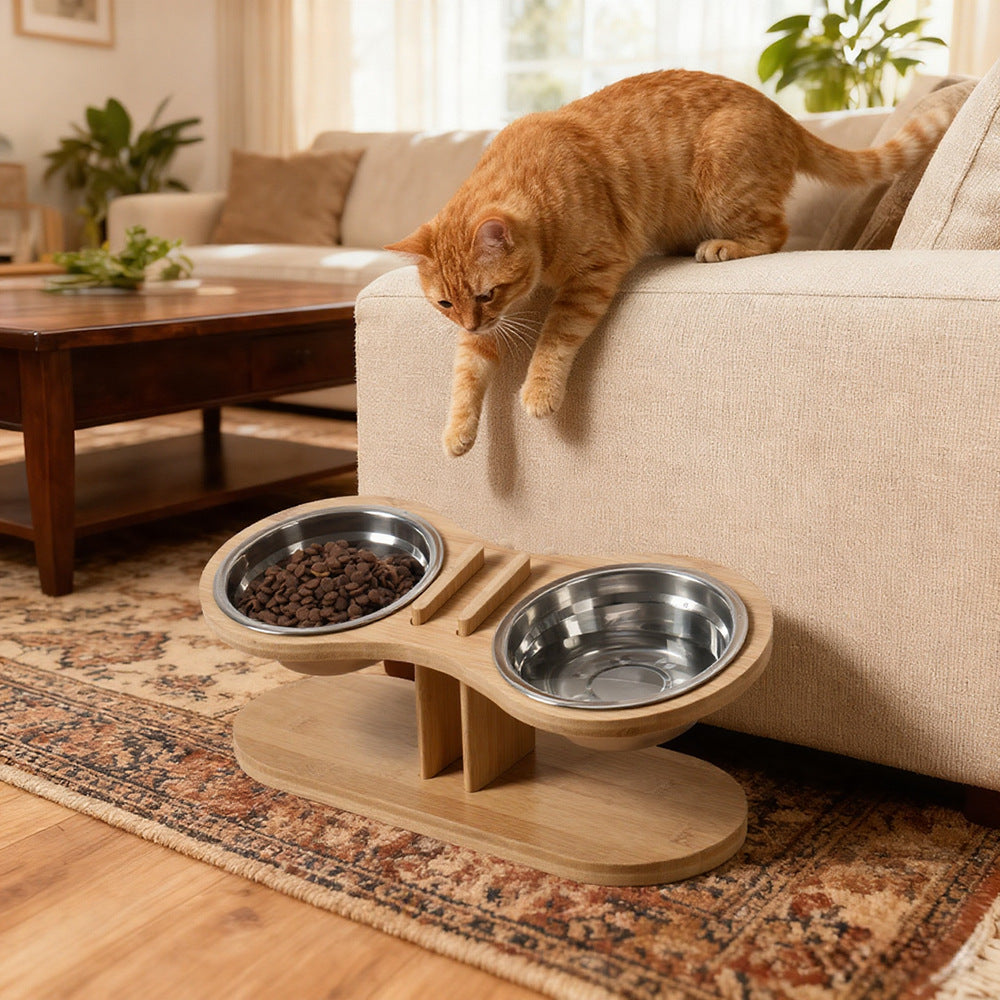 Enhance Your Pet's Dining Experience with the Adjustable Tilted Pet Stand